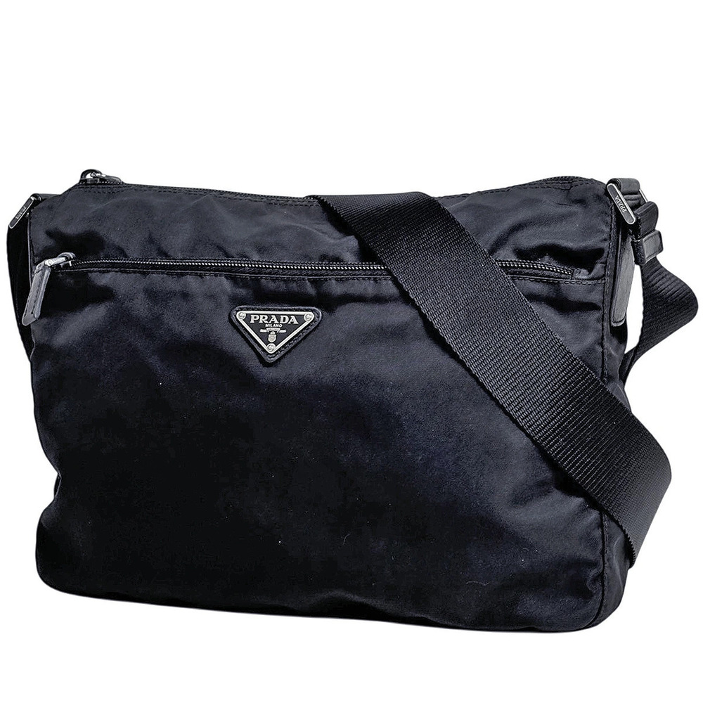 Prada Plate Shoulder Bag Nero Black